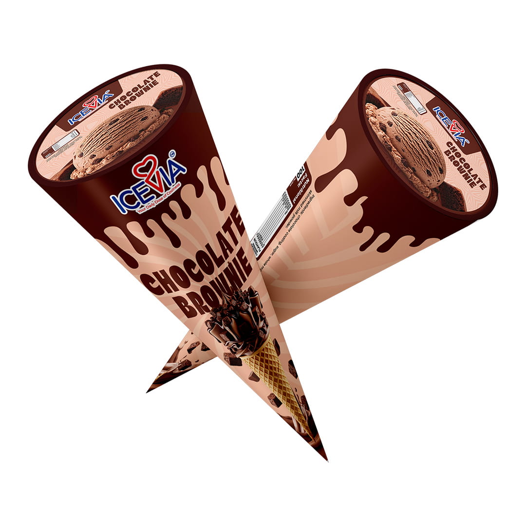 Chocolate Brownie Cone